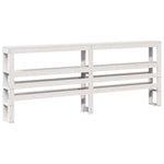 Bed Frame without Mattress White 200x200 cm Solid Wood Pine 3306214