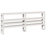 Bed Frame without Mattress White 200x200 cm Solid Wood Pine 3306214