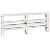 Bed Frame with Headboard without Mattress White 200x200 cm 3306004