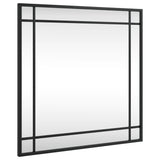 Wall Mirror Black 50x50 cm Square Iron 358634