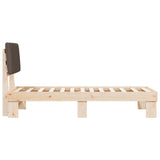 Bed Frame with Upholstered Headboard Taupe 80 x 200 cm 877522