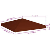 Gazebo Top Cover 310 g/m 3x3 m Terracota 46622