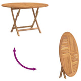 Folding Garden Table 110x75 cm Solid Wood Teak 362618