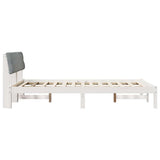 Bed frame White and light grey 150 x 200 cm Solid pine wood 878603