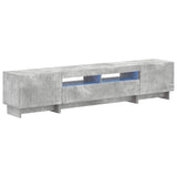 5 Piece LED TV Cabinet Concrete Grey Engineered Wood 3416418