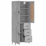Highboard Concrete Grey 69,5x34x180 cm Engineered Wood 3200021