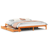 Bed Frame with Drawers without Mattress Wax Brown 180x200 cm Super King 3301967