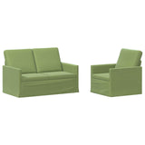 Sofa Set 2 pcs Light Green Velvet 3433193
