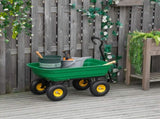 75 Litre Large Garden Cart, Tipping Wheelbarrows Heavy Duty Garden Dump Trolley 200kg Capacity for T3398P313584