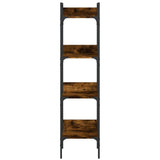 Bookshelf 4-Tier Smoked Oak 35x30x138.5 cm Engineered Wood 838850