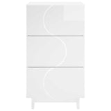 Bedside Cabinet High Gloss White 33.5 x 34.5 x 60 cm 8011431