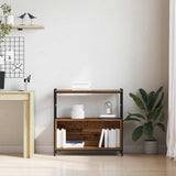 Bookshelf 80 x 30 x 78.5 cm Engineered Wood Smoked Oak 862931