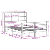 ZNTS Bookcase Bed without Mattress 160x200 cm Solid Wood Pine 3321903