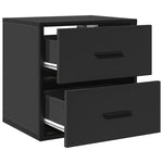 ZNTS Wall-mounted Bedside Cabinets 2 pcs Black 40x31x39.5 cm 848725