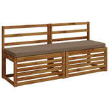 2-Piece Bench Cushions VUGHT 2 pcs 100% Polyester Taupe 951405