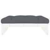 Garden Footstool White 120x80 cm Solid Wood Pine 825766