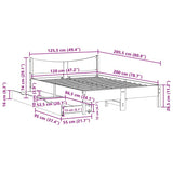 Bed Frame with Drawers Wax Brown 120x200 cm Solid Wood Pine 3301910