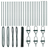 Fence with Posts Green 1.2 x 50 m PVC-coated steel 3352714