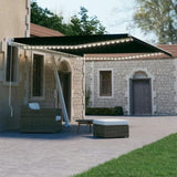 Manual Retractable Awning with LED 400x300 cm Anthracite 3069544