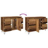 Bathroom Cabinet Old Wood 80x33x60 cm Engineered Wood 857235