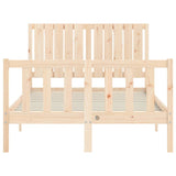 Bed Frame without Mattress Small Double Solid Wood Pine 3192916
