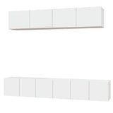 5 Piece TV Cabinet Set White Engineered Wood 3114422