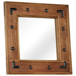 Mirror Solid Acacia Wood 50x50 cm 246307