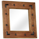 Mirror Solid Acacia Wood 50x50 cm 246307