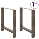 Dining Table Legs Natural Steel 2 pcs 70x cm Steel 4013311
