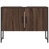Bathroom Sink Cabinet Brown Oak 80x33x60 cm Engineered Wood 842465