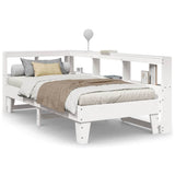Bookcase Bed without Mattress White 90x190cm Solid Wood Pine 3324560
