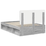 Bed Frame Grey Sonoma 120 x 200 cm Solid Pine Wood 3412511