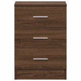Bedside Cabinet Brown Oak 38x35x56 cm Engineered Wood 815325