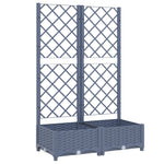 ZNTS Garden Planter with Trellis Dark Grey 80x40x121.5 cm PP 318250