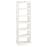 Book Cabinet/Room Divider White 60x30x199.5 cm Solid Wood Pine 808179