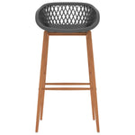 Bar Chairs 4 pcs Grey 248166