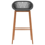 Bar Chairs 4 pcs Grey 248166