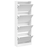 Shoe Cabinet White 60x21x163.5 cm Engineered Wood 839903