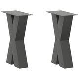 ZNTS Coffee Table Legs X-Shaped 2 pcs Anthracite 38x cm Steel 4012954