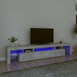 ZNTS TV Cabinet with LED Lights Concrete Grey 215x36.5x40 cm 3152797