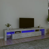 TV Cabinet with LED Lights Concrete Grey 215x36.5x40 cm 3152797