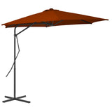 Garden Parasol with Steel Pole Terracotta 300x230 cm 312519