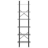 Storage Shelf Concrete Grey 60x30x210cm Engineered Wood 806521