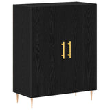 Highboard 2 pcs Black Oak Engineered Wood 3334348