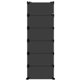 Shoe Rack Black Polypropylene, Steel Large Modular Shoe Rack 340563