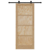 Sliding Door ORKDAL Natural 86 x 211 cm Solid Pine Wood 3445493