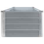 Garden Raised Bed Galvanised Steel 320x40x45 cm Grey 47052