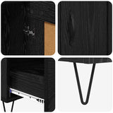 Highboard Black Oak 69.5 x 31 x 115 cm Engineered Wood 882570