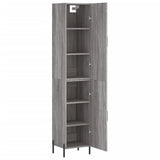 Highboard Grey Sonoma 34.5x34x180 cm Engineered Wood 3198799