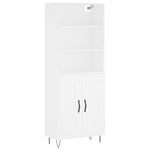 Highboard White 69.5x34x180 cm Engineered Wood 3189949